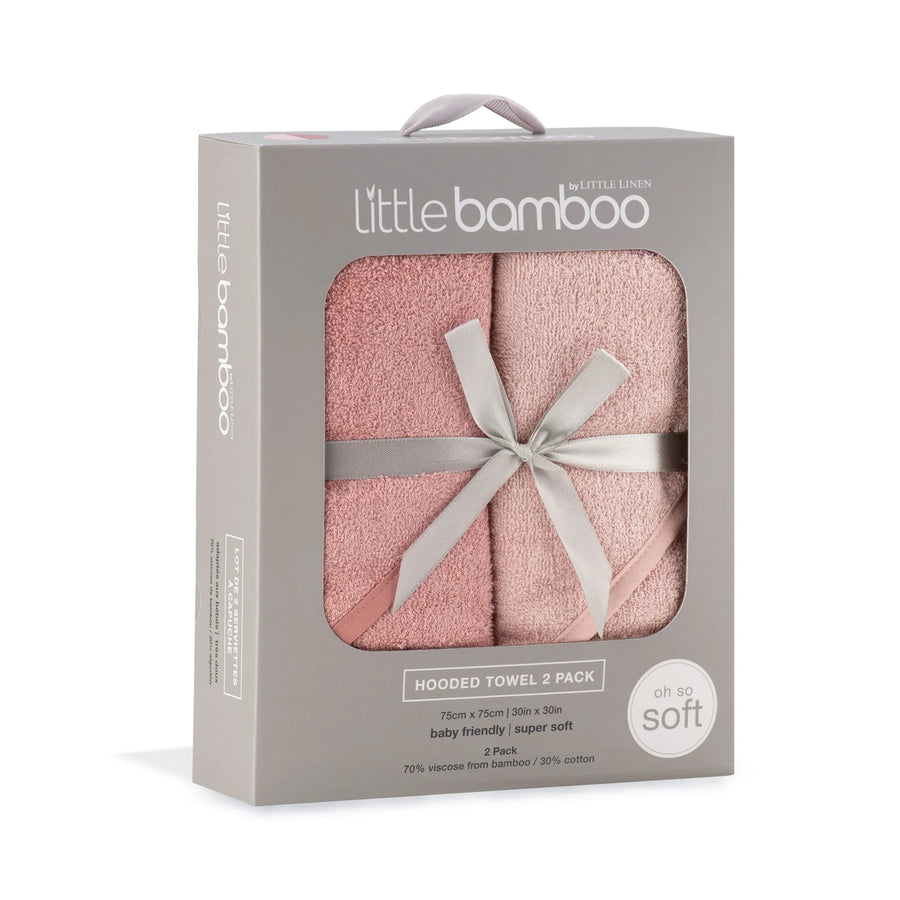 The Little Linen Company - Hooded Towel 2 Pack - Dusty Rose