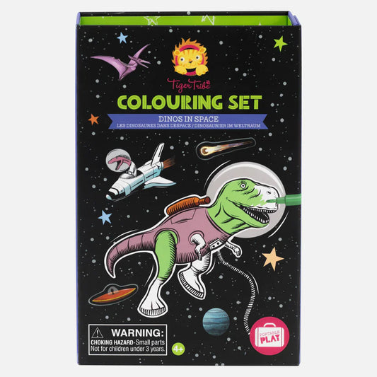 Tiger Tribe Colouring Set in a box Dinos in Space