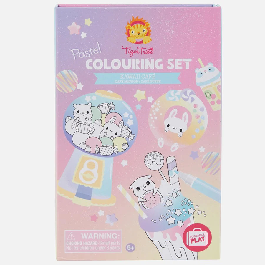 Tiger Tribe Pastel Colouring Set - Kawaii Cafe