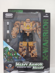 Transforming Robot Heavy Armour Knight Brown