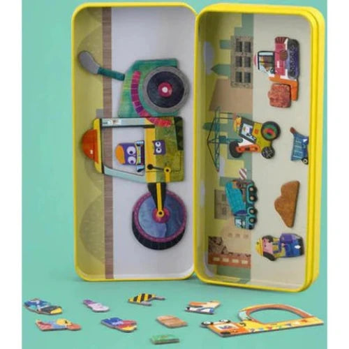 Travel Magnetic Box Puzzle Trucks open