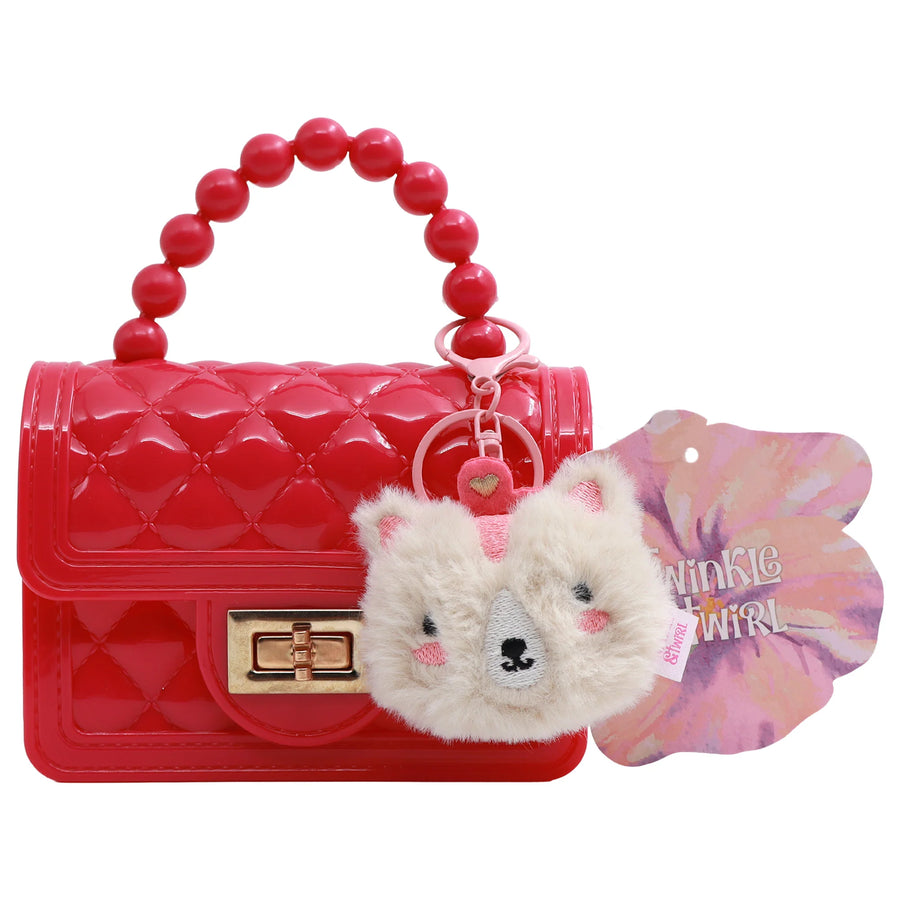 Twinkle And Twirl - Dark Pink Jelly Flap Micro Handbag