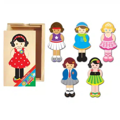 Wooden Dress Up Girl