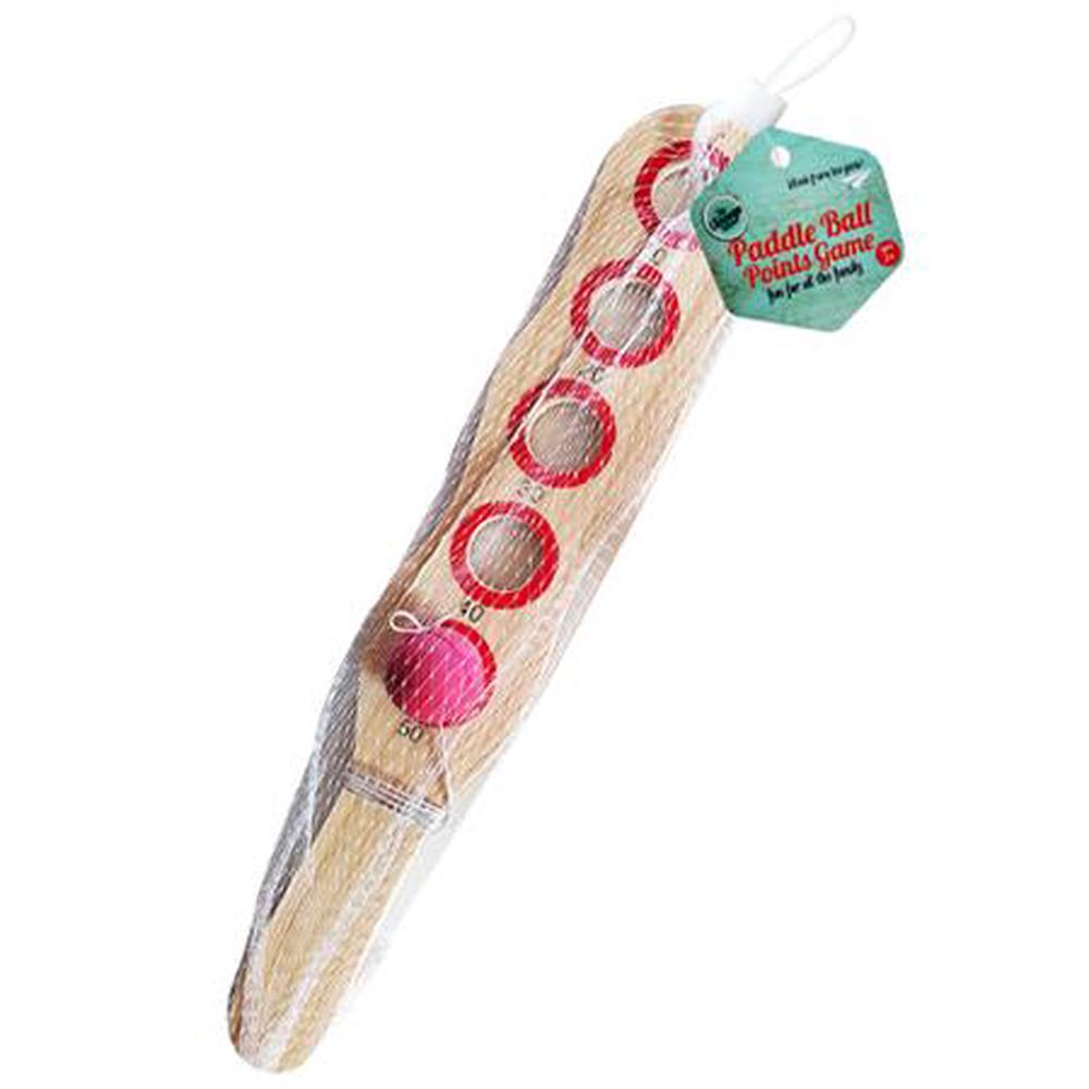 Wooden Paddleball Points Game