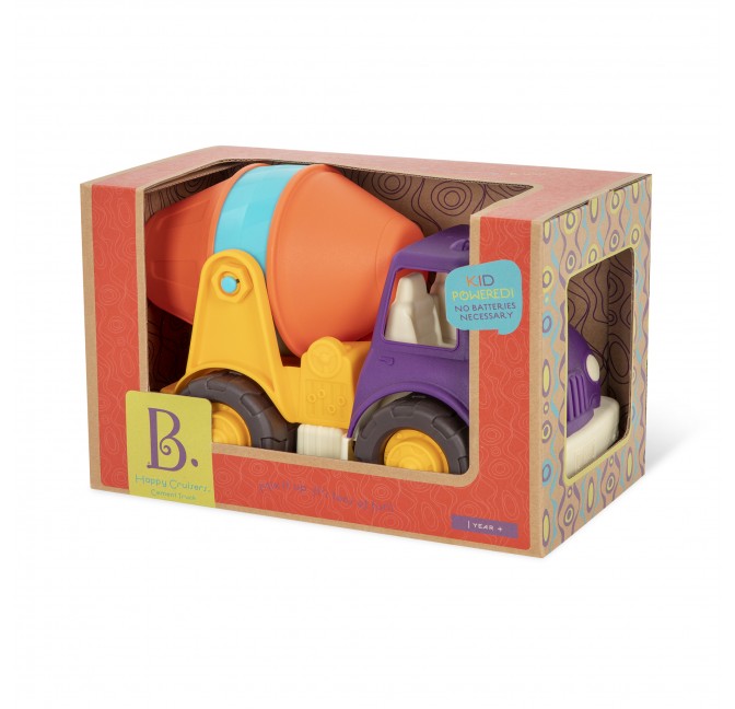 battat cement mixer truck in a colorful box packaging on a white background