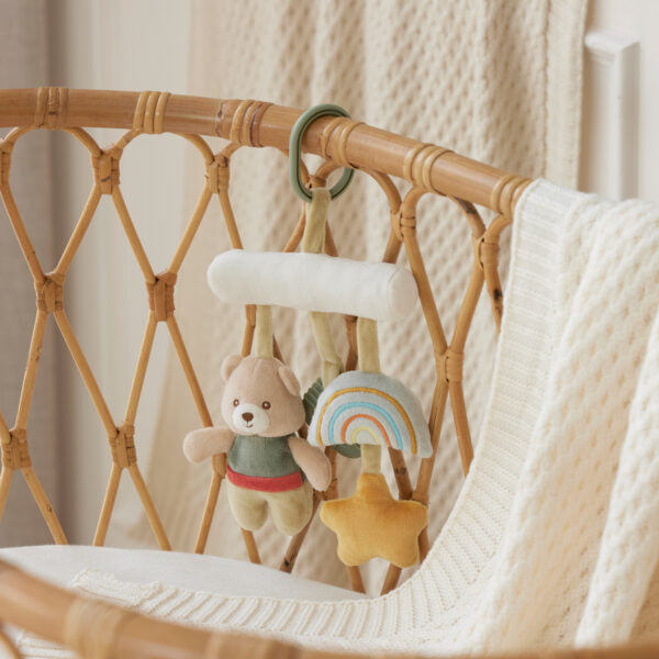 Bear Bar hanging up from baby crib