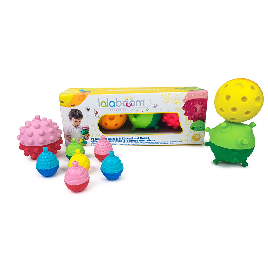 Lalaboom Sensory Balls and 6 Educational Beads