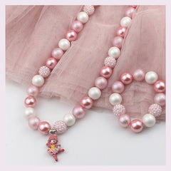 odette necklace ballerina pink