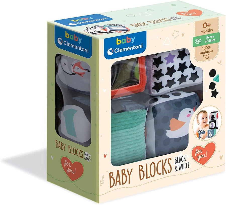 Black and White Soft Activity Cubes Baby Clemmy