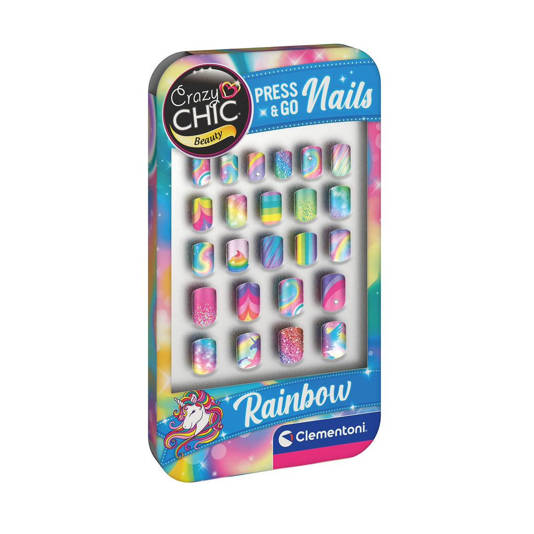 Clementoni Crazy Chic Press and Go Nails - Rainbow