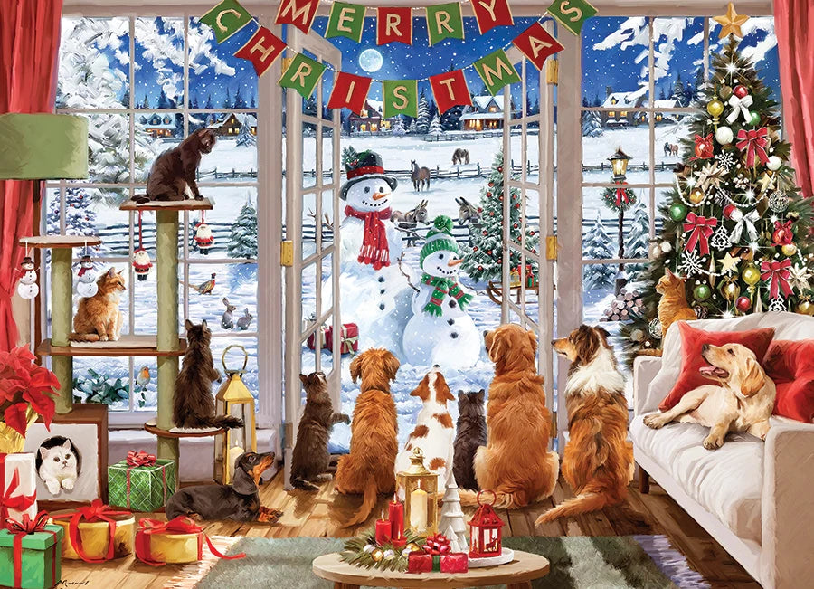 Cobble Hill Christmas Visitors 1000 Piece Puzzle