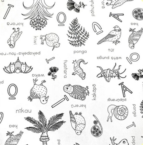Colour Me Kids Hoa o te Ngahere Friends of the Forest Tablecloth