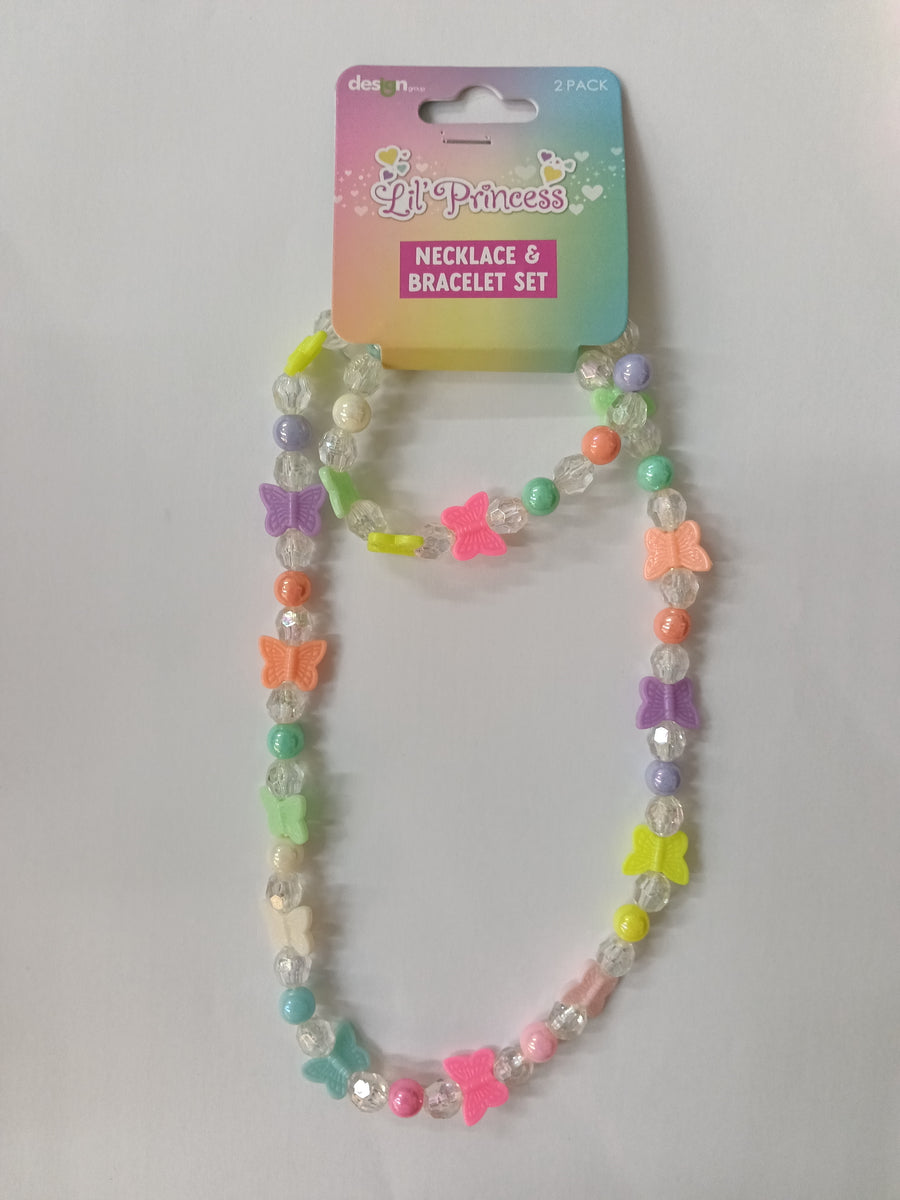 Colourful butterfly Necklace lil Princess
