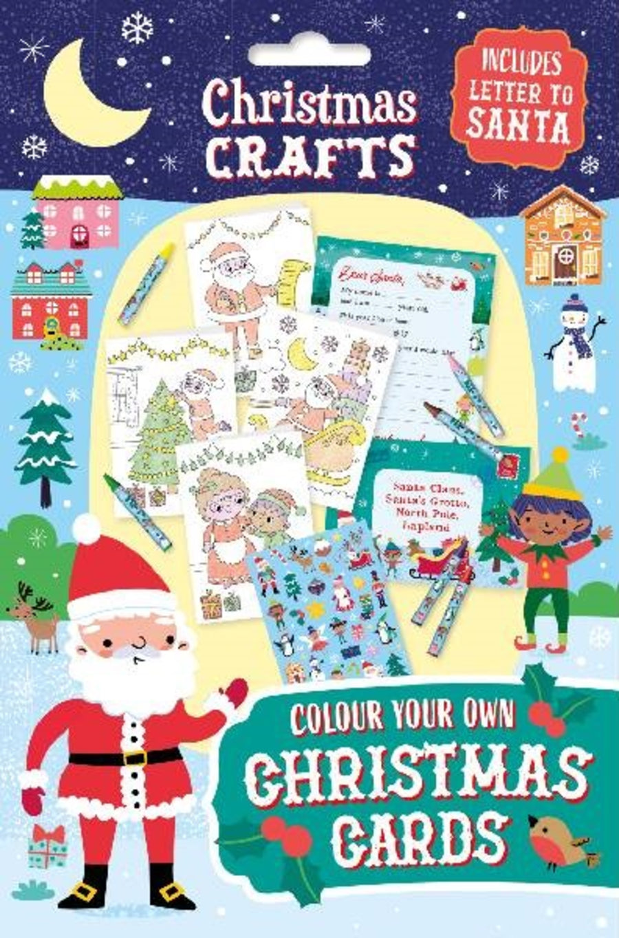 christmas card maker packaging with santa and exemplar christmas cards