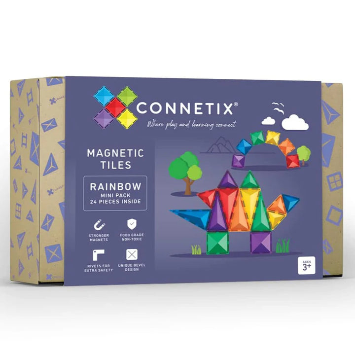 Connetix Magnetic Tiles Rainbow Mini pack 24pc