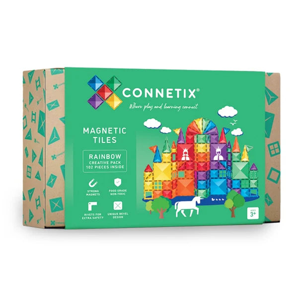 Connetix Magnetic Tiles Rainbow creative set 102 pieces