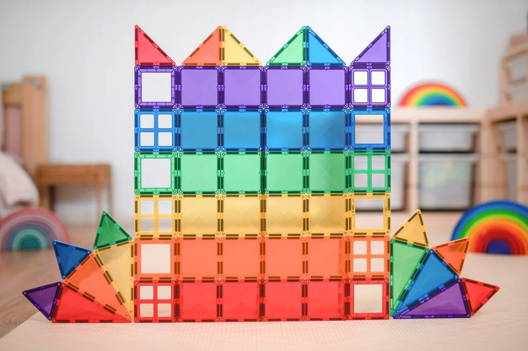 Connetix Magnetic Tiles Rainbow 60 piece set