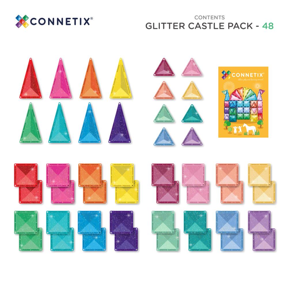 connetix glitter pack contents