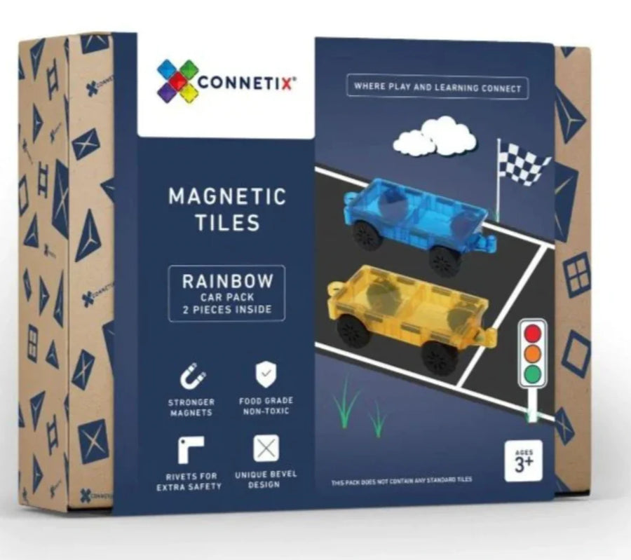 Connetix Tiles Rainbow car pack 2 piece