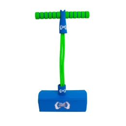 A blue and green foam push-up board with a T-handle grip, shown against a plain white background.