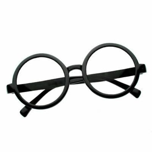 dress up glasses round black 