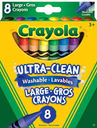 crayola 8 ultra clean washable large crayons
