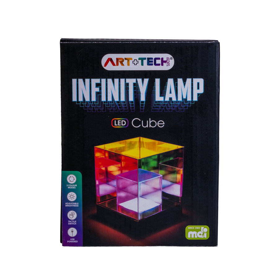 Box of Art+tech Infinity Lamp LED Cube on a white background