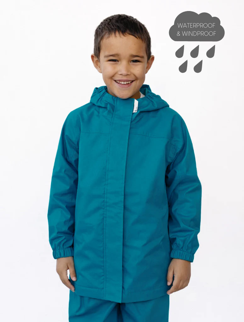 SplashMagic Rainshell - Deep Teal | Dinoaurs