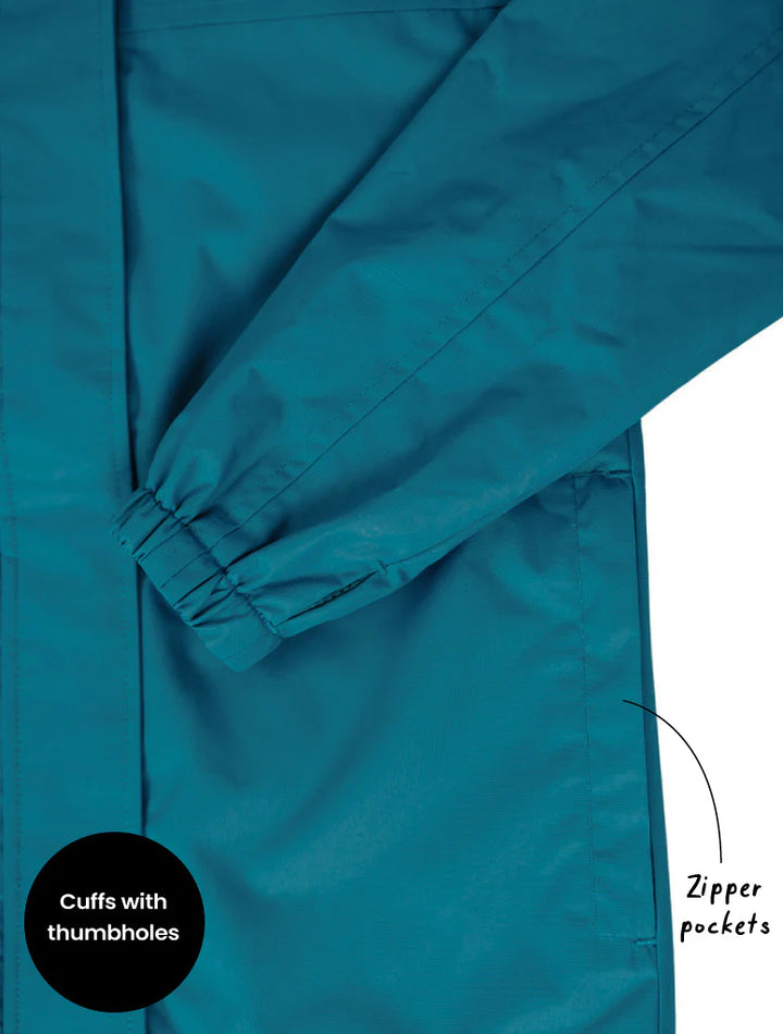 SplashMagic Rainshell - Deep Teal | Dinoaurs
