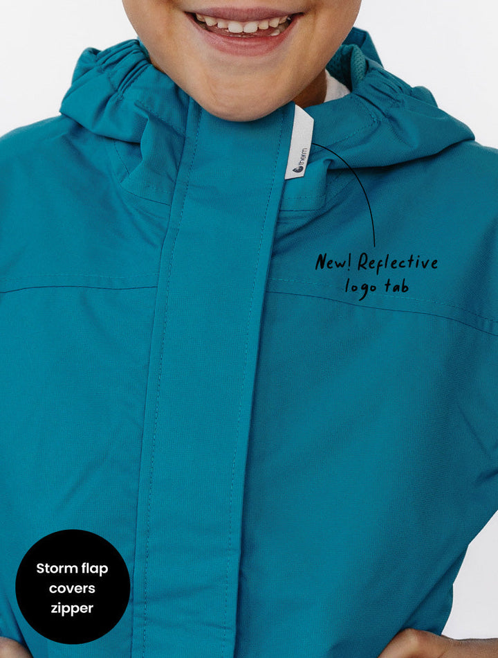 SplashMagic Rainshell - Deep Teal | Dinoaurs