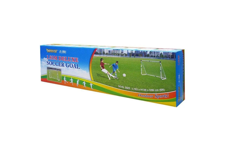 Box of a soccer goal set on a white background