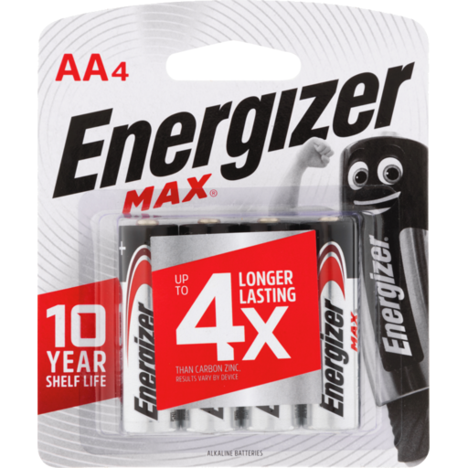 Energizer Max AA Batteries 4 Pack
