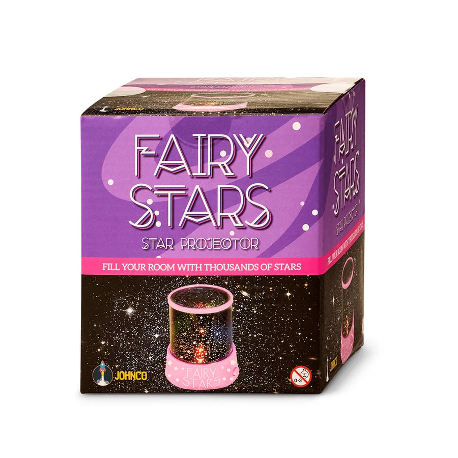 fairy stars projector in black and purple packaging over a white background