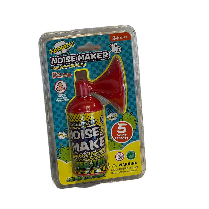 Toy noise maker with packaging on a white background