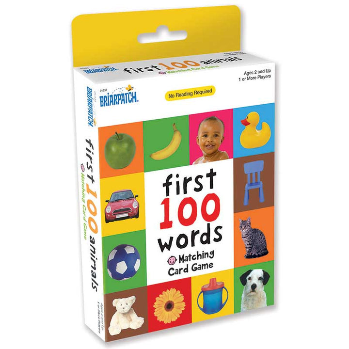 first 100 words card matching game in box on a white background