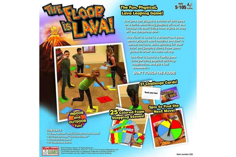 the floor is lava game back of box