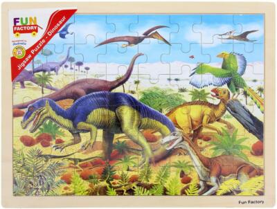 Fun Factory Wooden Dinosaur Jigsaw Puzzle