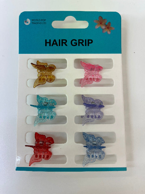 mini butterfly hair clips