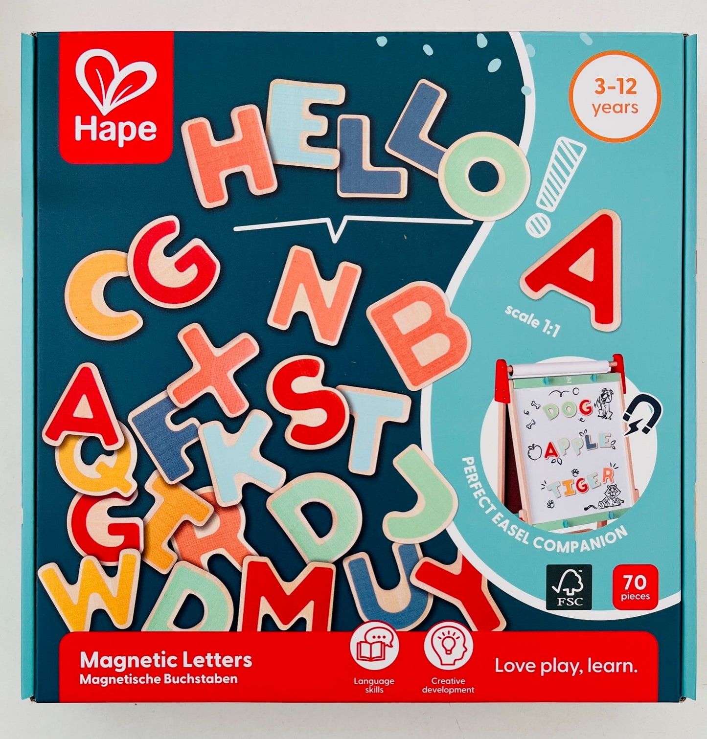 magnetic letters abc hape wooden with magnetic backs