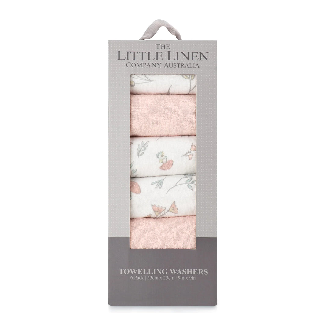 Little Linen Little Harvest Bunny Towelling Washer 6PK
