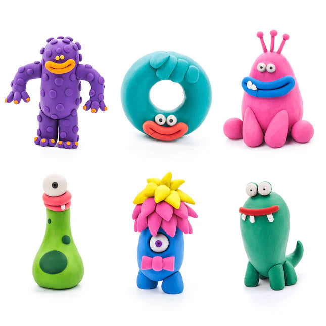 Hey Clay Monsters large set 6 moster characters