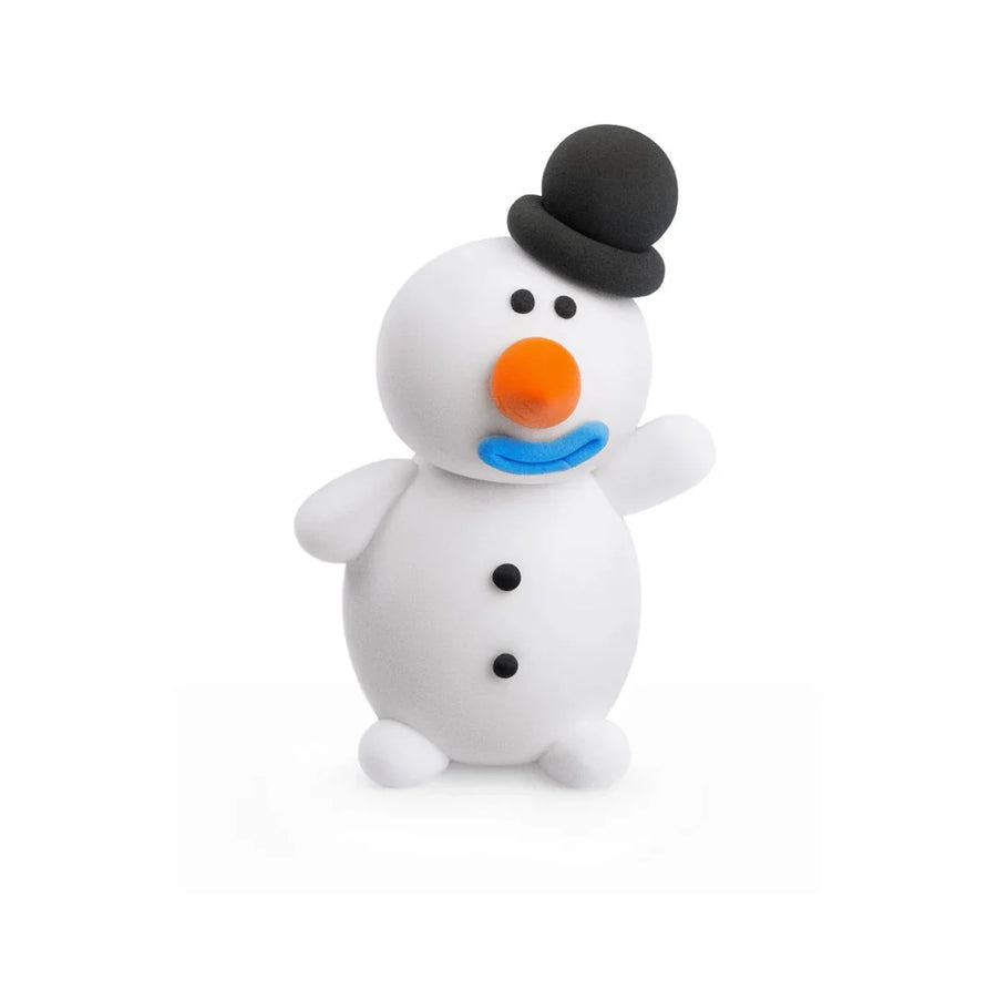 hey clay snow man on white background