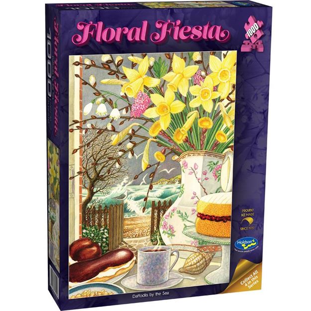 1000 Piece Puzzle Floral Fiesta - Daffodils by the Sea