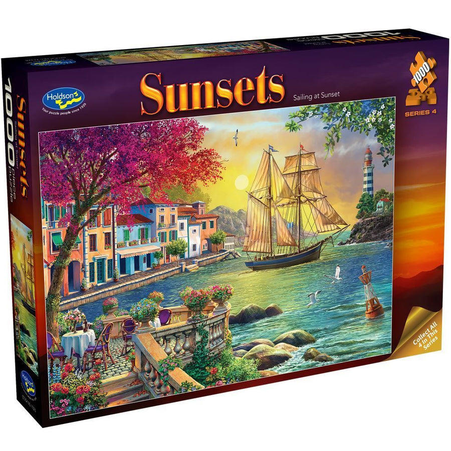 1000 Piece Puzzle Sunsets - Sailing at Sunset