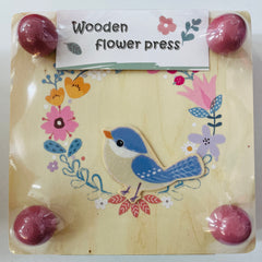 Flower Press wooden bird
