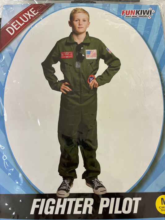 Fighter pilot dress up to large child fit 155 cm