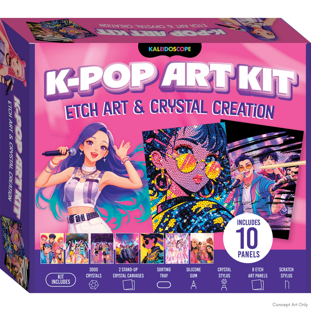K-Pop art kit Etch art and crystal cretions kit
