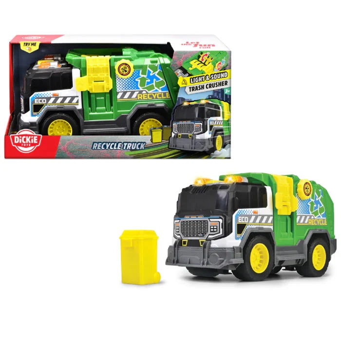 Dickie Recycle Truck Green with lights and sounds