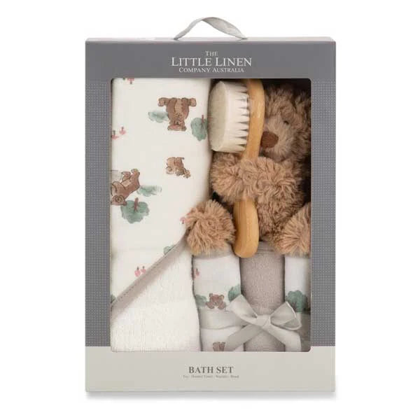 The Little Linen Company - Willow Bear Baby Bath Gift Set