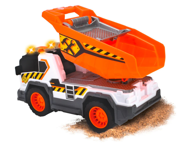 Dickie Dump truck with lights and sounds tipping 